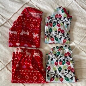 Girls pajama bundle - Holidys-  Red and Gray Pajama Set